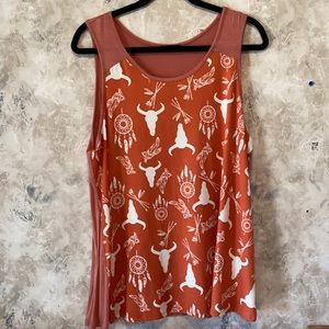 Boutique western themed tank top by paper ion